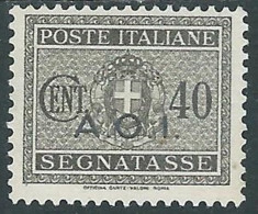 1939-40 AFRICA ORIENTALE ITALIANA SEGNATASSE 40 CENT MH * - I43-9 - Africa Orientale Italiana