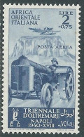 1940 AFRICA ORIENTALE ITALIANA POSTA AEREA TRIENNALE OLTREMARE 2 LIRE MH * I43 - Italian Eastern Africa