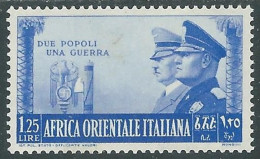 1941 AFRICA ORIENTALE ITALIANA FRATELLANZA D'ARMI 1,25 LIRE MH * - I41-3 - Italienisch Ost-Afrika