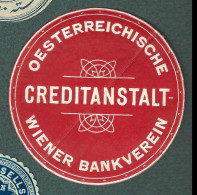 Cachet De Fermeture - Autriche  -creditanstalt - Wiener  Bankverein  - Oesterreichische - Erinnophilie