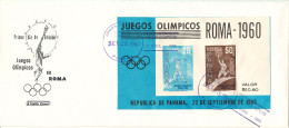 Panama FDC 23-4-1960 Olympic Games Rome 1960 Souvenir Sheet With Cachet - Panama