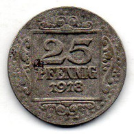 GERMANY, 25 Pfennig Token, Copper-Nickel, Year 1918 - Autres & Non Classés