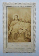 Image Dentelle, 1870 La Cause De La France Plaidée Par Marie. La Réparation Au St Coeur. Edit Ch Letaille, Paris - Images Religieuses