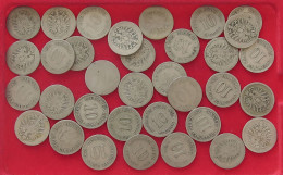 COLLECTION LOT GERMANY EMPIRE 10 PFENNIG 1874-1889 34PC 130F #xx40 0465 - Collections