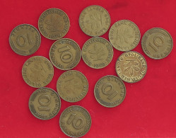 COLLECTION LOT GERMANY BRD 10 PFENNIG 1949 13PC 53G #xx40 0311 - Sammlungen