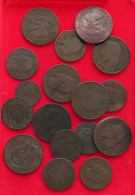 COLLECTION LOT FRANCE 2 5 10 CENTIMES 17PC 115G #xx40 0042 - Collezioni