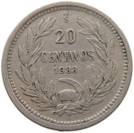 CHILE 20 CENTAVOS 1933 #s087 0603 - Chile