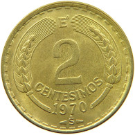 CHILE 2 CENTESIMOS 1970 #s088 0711 - Cile