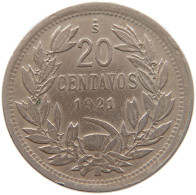 CHILE 20 CENTAVOS 1921 #s087 0597 - Chili