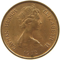 CAYMAN ISLANDS 1 CENT 1972 #s084 0021 - Caimán (Islas)