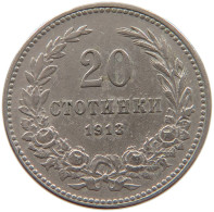 BULGARIA 20 STOTINKI 1913 #s087 0339 - Bulgarien