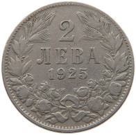 BULGARIA 2 LEVA 1925 #s087 0645 - Bulgarie