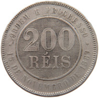BRAZIL 200 REIS 1889 #s086 0257 - Brésil