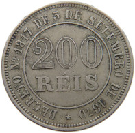 BRAZIL 200 REIS 1871 #s086 0405 - Brasilien