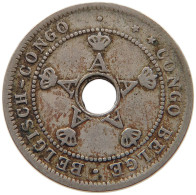 BELGIAN CONGO 5 CENTIMES 1919 #s087 0069 - 1910-1934: Alberto I