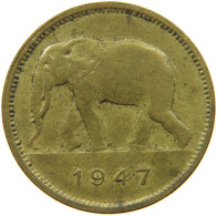 BELGIAN CONGO 2 FRANCS 1947 #s088 0759 - 1945-1951: Reggenza