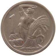 CZECHOSLOVAKIA 1 KORUNA 1946 #s087 0343 - Tchécoslovaquie