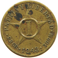 CUBA CENTAVO 1943 #s082 0109 - Kuba