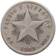 CUBA 20 CENTAVOS 1949 #s082 0143 - Cuba