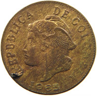 COLOMBIA 20 CENTAVOS 1965 MINTING ERROR #s088 0633 - Colombie