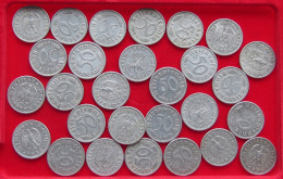 COLLECTION LOT THIRD REICH 50 REICHSPFENNIG 28PC 38G #xx40 0186 - Colecciones Completas Y Lotes