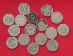 COLLECTION LOT GERMANY EMPIRE 5 PFENNIG 1874-1889 16PC 39G #xx40 0472 - Collections