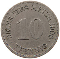 GERMANY EMPIRE 10 PFENNIG 1900 E #s087 0377 - 10 Pfennig