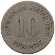 GERMANY EMPIRE 10 PFENNIG 1876 J #s081 0261 - 10 Pfennig