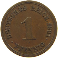 GERMANY EMPIRE 1 PFENNIG 1891 E #s083 0003 - 1 Pfennig