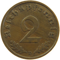 GERMANY 2 REICHSPFENNIG 1936 D #s083 0279 - 2 Reichspfennig