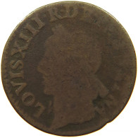 FRANCE DOUBLE TOURNOIS 1643 LOUIS XIII. #s084 0221 - 1610-1643 Ludwig XIII. Der Gerechte