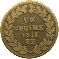 FRANCE DECIME 1815 BB LOUIS XVIII. #s081 0541 - Autres & Non Classés