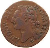 FRANCE 1/2 SOL 1789 N MONTPELLIER #s081 0463 - 1774-1791 Louis XVI