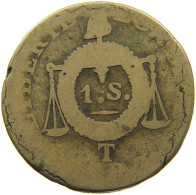 FRANCE 1 SOL 1793 NANTES #s085 0243 - 1792-1804 First French Republic