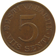 ESTONIA 5 SENTI 1931 #s083 0089 - Estonia