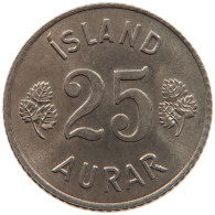 ICELAND 25 AURAR 1967 #s084 0597 - Island