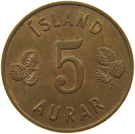 ICELAND 5 AURAR 1946 #s086 0151 - Islande