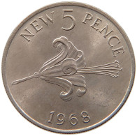 GUERNSEY 5 PENCE 1968 #s087 0639 - Guernesey