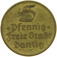 GERMANY WEIMAR 5 PFENNIG 1932 DANZIG #s088 0489 - 5 Renten- & 5 Reichspfennig