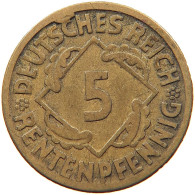 GERMANY WEIMAR 5 RENTENPFENNIG 1924 D OFF-CENTER #s081 0015 - 5 Rentenpfennig & 5 Reichspfennig