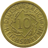GERMANY WEIMAR 10 REICHSPFENNIG 1930 F #s088 0723 - 10 Rentenpfennig & 10 Reichspfennig