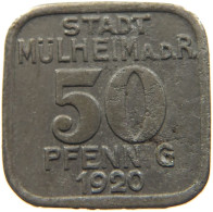 GERMANY NOTGELD 50 PFENNIG 1920 MÜLHEIM #s088 0261 - Monétaires/De Nécessité