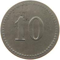 GERMANY NOTGELD 10 PFENNIG TETEROW #s088 0245 - Monedas/ De Necesidad
