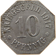 GERMANY NOTGELD 10 PFENNIG WIESBADEN #s088 0267 - Notgeld