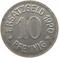 GERMANY NOTGELD 10 PFENNIG 1920 ZEITZ #s088 0253 - Notgeld