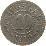 GERMANY NOTGELD 10 PFENNIG 1919 FRANKFURT AN ODER #s088 0243 - Monétaires/De Nécessité