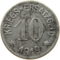 GERMANY NOTGELD 10 PFENNIG 1919 CREFELD #s088 0335 - Monétaires/De Nécessité