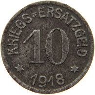 GERMANY NOTGELD 10 PFENNIG 1918 CREFELD #s088 0333 - Monetary/Of Necessity