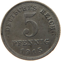 GERMANY EMPIRE 5 PFENNIG 1915 D #s088 0219 - 5 Pfennig