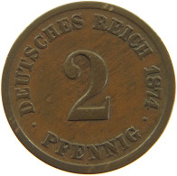 GERMANY EMPIRE 2 PFENNIG 1874 F #s083 0225 - 2 Pfennig